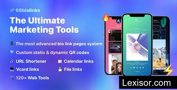 66biolinks v51.0.0 - Bio Links, URL Shortener, QR Codes & Web Tools (SAAS) - nulled