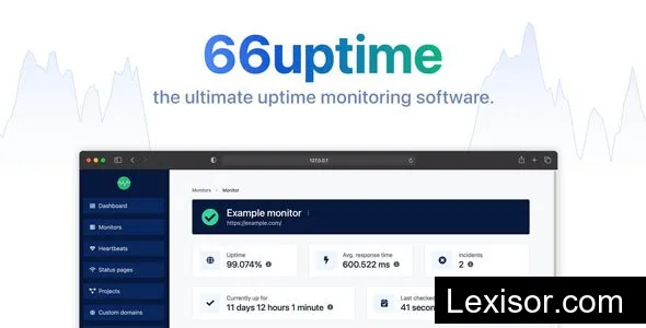 66Uptime v37.0.0 - Uptime & Cronjob Monitoring tool - nulled