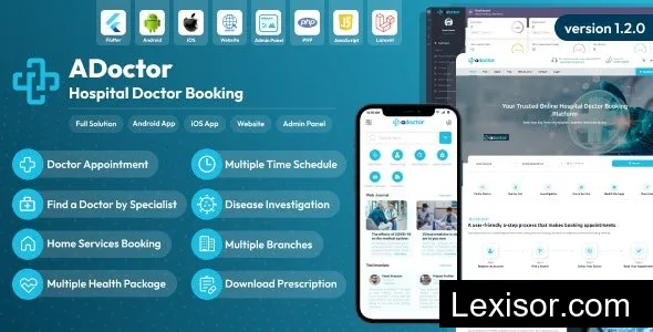 ADoctor v1.3.0 - Hospital Doctor Booking Android and iOS App - nulled