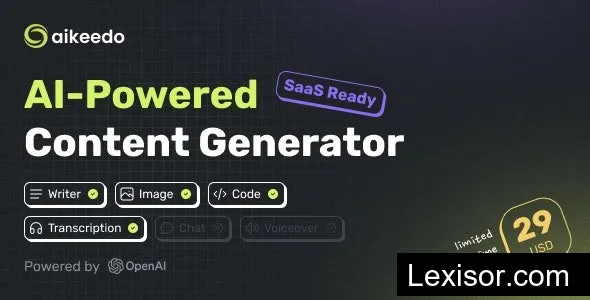 Aikeedo v1.0 - AI Powered Content Platform - SaaS Ready