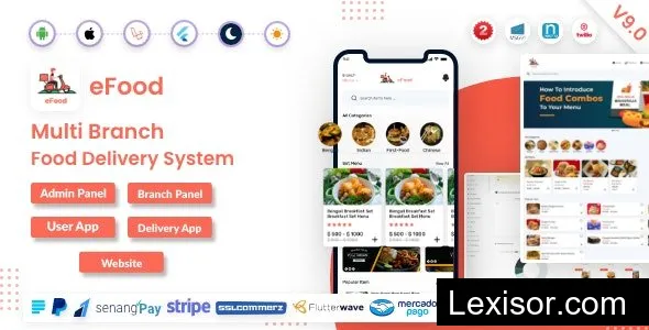 eFood v9.1 - Food Delivery App with Laravel Admin Panel + Delivery Man App - nulled