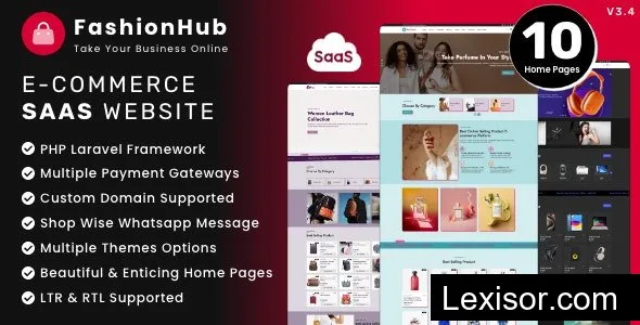FashionHub SaaS v3.4 - eCommerce Website Builder For Seamless Online Business - nulled