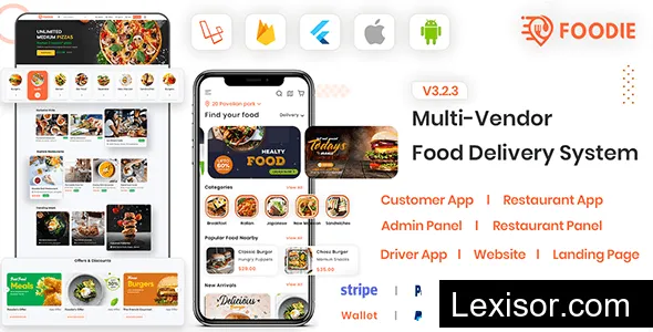 Foodie v4.1 - UberEats Clone - Food Delivery App - Multiple Restaurant Food Delivery Flutter App