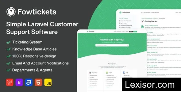 Fowtickets v2.2 - Simple Customer Support Software With Ticketing System And Knowledge Base - nulled