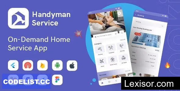 Handyman Service v9.1.0 - Flutter On-Demand Home Services App with Complete Solution
