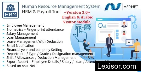 HRMS v4.1 - Human Resource Management System, Manage Employee Payroll Salary ZkTeco BioMetric attendance