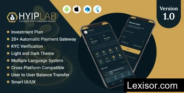 HYIPLab v3.0 - Cross Platform Mobile Application