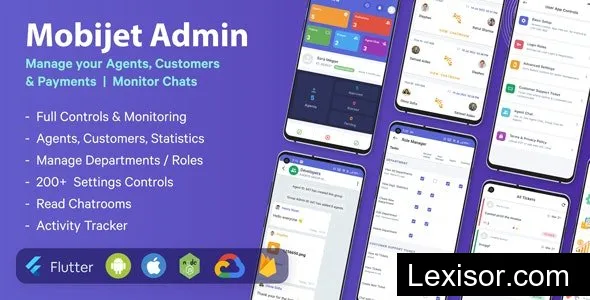 Mobijet ADMIN v1.0.15 - Manage & Monitor Agents, Customer & Payments | Android & iOS Flutter app