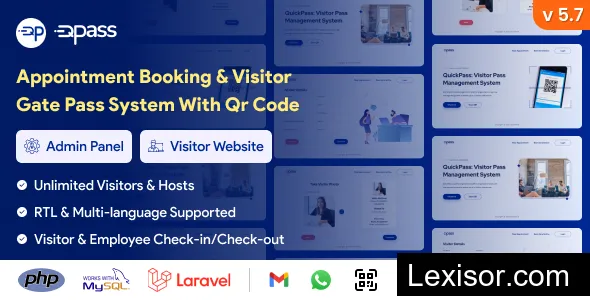QuickPass v5.7 - Appointment Booking & Visitor Gate Pass System With Qr Code - nulled