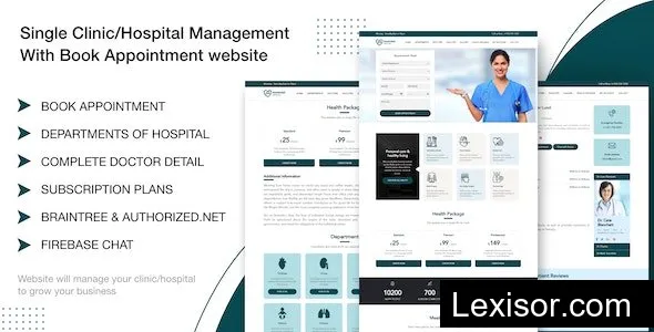 Single Clinic/Hospital Management With Book Appointment website v1.2