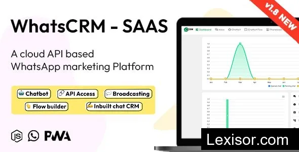 WhatsCRM v1.8 - Chatbot, Flow Builder, API Access, WhatsApp CRM SAAS System